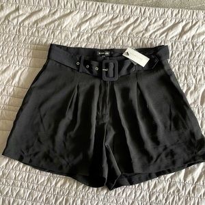 Never Worn- Black shorts with belt (purchased from Vici)